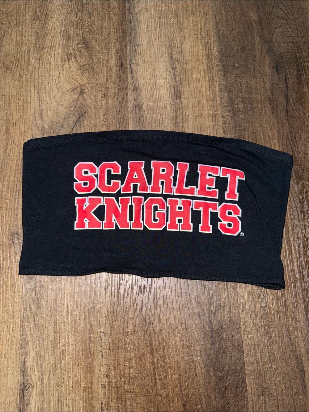 Rutgers Scarlet Knights Black Tube Top Strapless Bandeau NWT Size XL